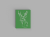 Stags Head Wall Art 3d printed White, Green