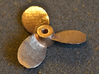 Schiffspropeller 38x38-3L 3d printed Raw Bronze