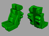 VF-1 Option Part; Battroid Access - 2 Seater 3d printed Seat (x2) Front & Rear Views