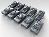 1/600 US Rapid Deployment Force Light Tank x10 3d printed 3d render showing product detail