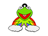 Kermit Rainbow Pendant 3d printed 