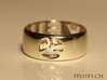 YFU Ring Cut Out 3d printed Polished Silver