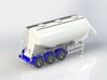 OO 1/76 Feldbinder Cement Flour Tanker - BR  3d printed CAD render. The printed model will require preparation before painting.