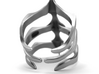 Two Spikes - Sterling Silver Ring 3d printed Aged silver option here: https://shop.pj3dartist.com/collections/jewelry/products/two-spikes-minimal-ring?