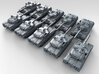1/700 US XM1 Prototype Main Battle Tank x10 3d printed 3d render showing product detail