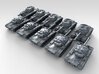 1/600 US M48 Patton Main Battle Tank x10 3d printed 3d render showing product detail