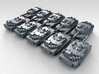 1/600 M1A1 Abrams Main Battle Tank x10 3d printed 3d render showing product detail