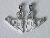 Claddagh Pendants 'Best Friends For Life' 3d printed Polished Silver