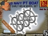 1-24 PT Boat Helm Wheel Set 3d printed 