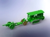 WW I Holt Tractor w. 8in Howitzer 1/144 3d printed 