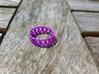 Heart Row Ring 3d printed Purple Strong & Flexible