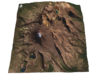 Mount Ngauruhoe (Mt Doom) Map - 9" 3d printed 