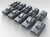 1/600 German E50 Medium Tank x10 3d printed 3d render showing product detail