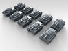 1/600 German Pz.Kpfw. II Ausf. G Light Tank x10 3d printed 3d render showing product detail