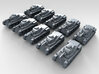 1/700 German 43 M. Toldi III Light Tank x10 3d printed 3d render showing product detail