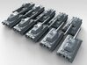1/700 German Tiger II Tank x10 3d printed 3d render showing product detail