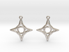 Diamond Star Earrings 3d printed 