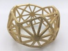 Catalan Bracelet - Disdyakis Triacontahedron 3d printed Photo of finished product in  Polished Gold Steel