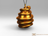 Orphic egg Pendant 4.5cm (Raw + Precious Metals) 3d printed Pendant cord not included