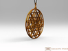 2.5D Sri-Yantra 4.5cm (Raw Metals) 3d printed Pendant cord not included