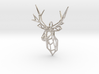 Stag Deer Facing Forward Pendant  3d printed 