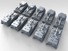 1/700 Chinese PLZ-89 Self-Propelled Gun x10 3d printed 3d render showing product detail