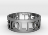 Hollow Text Ring 3d printed 