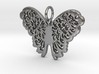 Flourish Lace Butterfly Pendant Charm 3d printed 