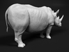 White Rhinoceros 1:48 Walking Male 3d printed 