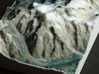 Mont Blanc, France/Italy, 1:150000 Explorer 3d printed Close-up of Italian side, just missing Entreves