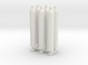 1:48 Gas Cylinders Pack of Six.  3d printed 