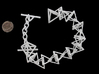 Tetrahedron Chain Bracelet 3d printed 
