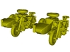 1/120 scale WWII Wehrmacht R75 motorcycles x 2 3d printed 