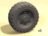 25mm diameter wheels for vehicle models x6 3d printed 