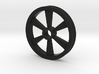 6 spoked Gear Pulley 3d printed 