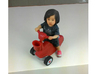 Scanned Little Girl rides a toy car - 8CM High 3d printed 