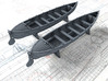 1/144 Royal Navy 27ft Whaler x2 3d printed 3d render showing product detail