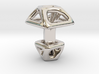 Square Cufflink Twisted 3d printed 