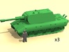 6mm E-100 tank x3 3d printed 