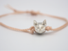 Cat Lover Friendship Bracelet Charm - Smiley Cat 3d printed Wouldn't you want this smiley cat face looking at you during the day?