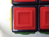 Red replacement tile (Rubik's Blind Cube) 3d printed Red tile close-up