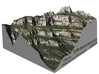 Santa Maria de Montserrat Abbey Map 3d printed 