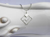 Tetromino Pendant - Diamond 3d printed Tetromino Pendant Diamond in Premium Silver.