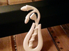 Growing flower in tear drop shaped vase pendant  3d printed ABS representation(not available in this material here but as others see on the right)