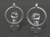 Womens Rights Symbol Earrings 3d printed 
