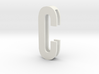Choker Slide Letters (4cm) - Letter C 3d printed 