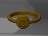 Ring with your initials (US) 8 3d printed 
