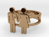 Love Collection Rings - Man and Woman Ring 3d printed 