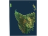 Tasmania Map, Australia 3d printed 