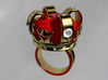 Crown Ring 3d printed Shown with added gold leaf and crystals
